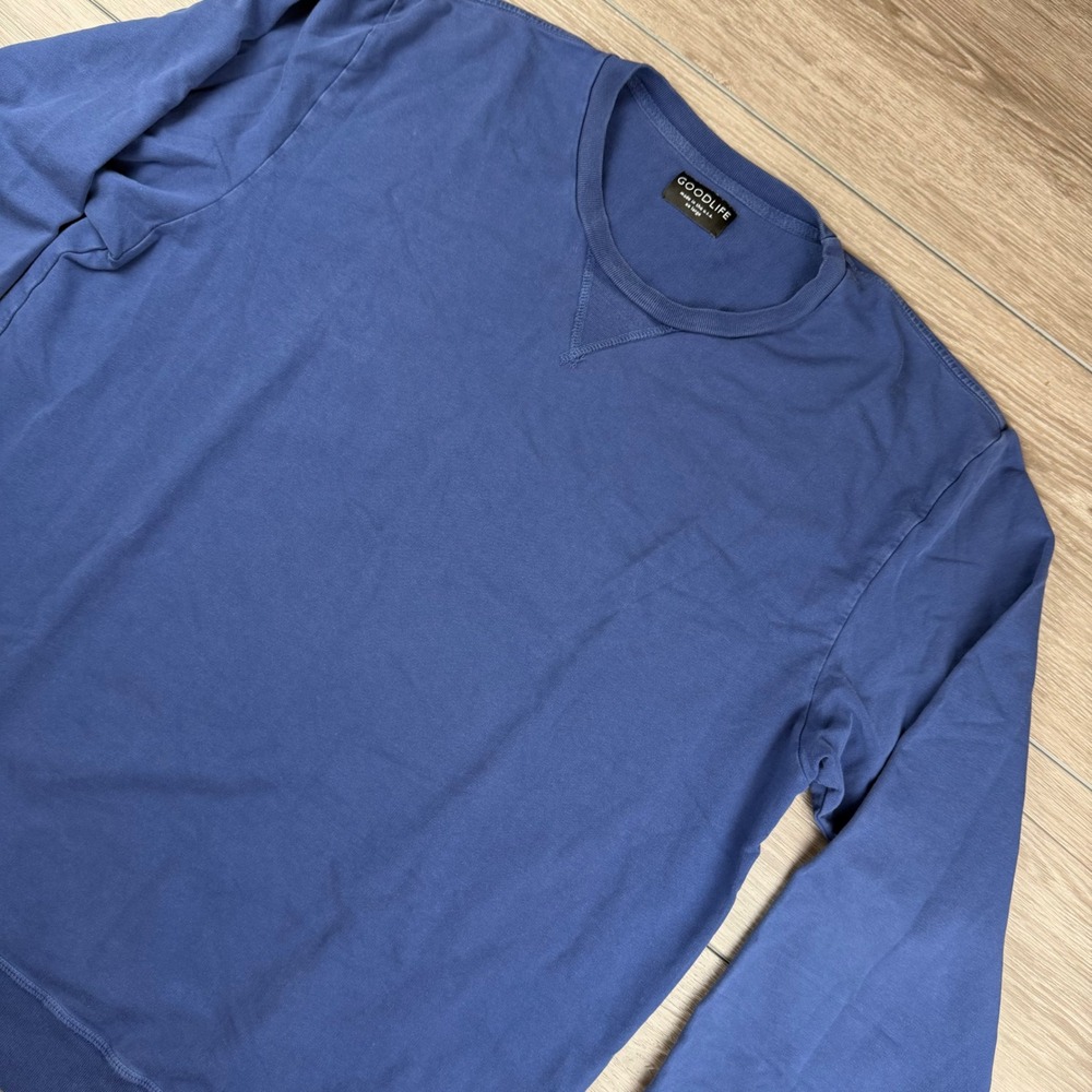 Goodlife Mens Sweatshirt Crewneck Long Sleeve Blue XXL